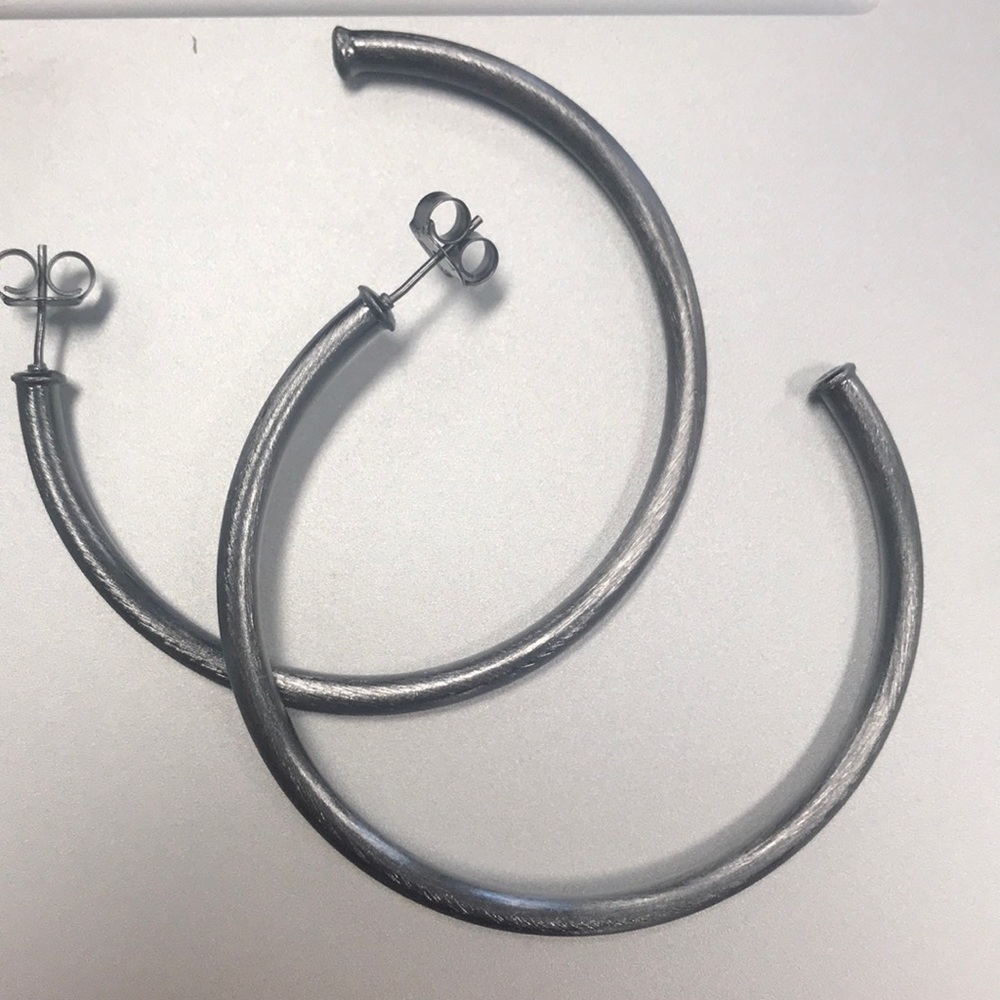 Sheila Fajl Gunmetal Hoop
